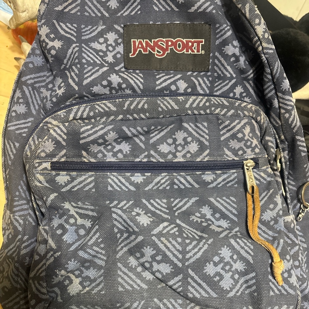 JanSport Navy Geometric Men's Backpack
